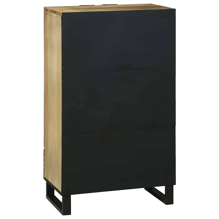 Buffet Marron 60 x 33 x 100 cm bois de manguier massif - 5