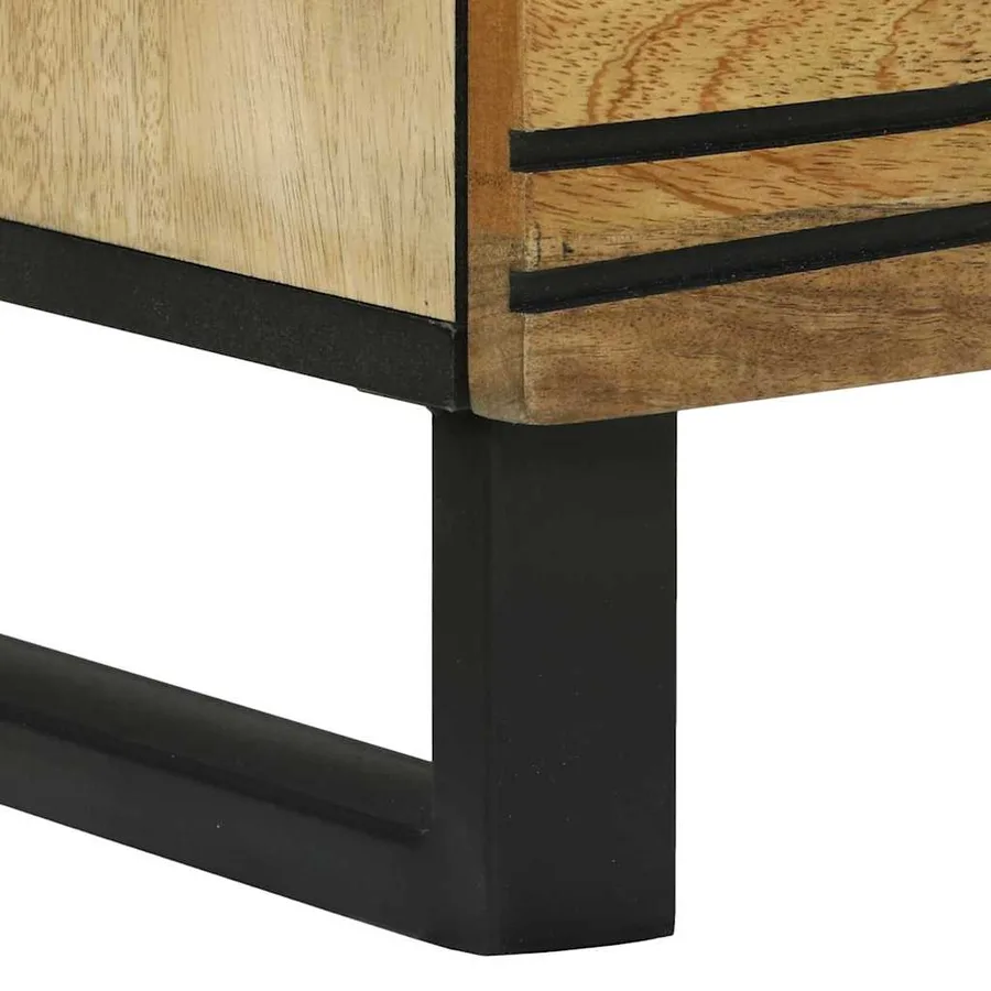 Buffet Marron 60 x 33 x 100 cm bois de manguier massif - 8