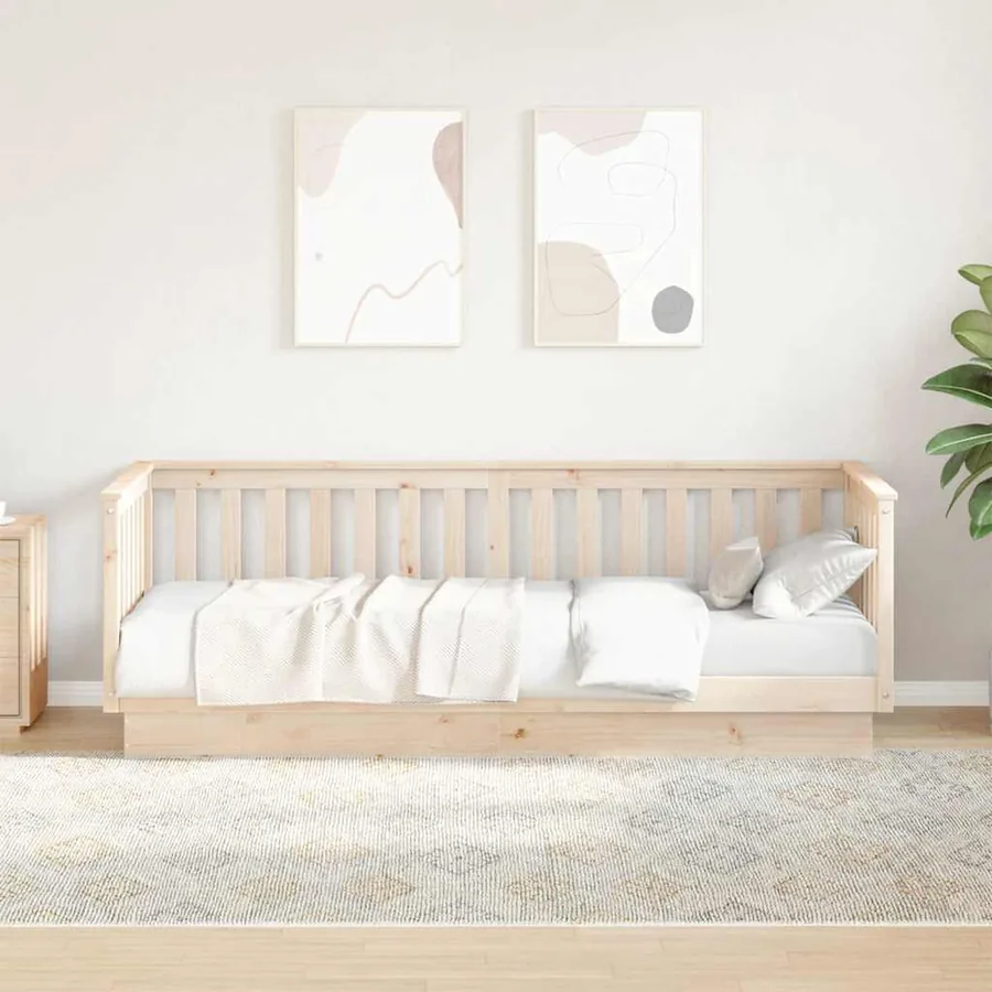 Lit de jour sans matelas 90x200 cm en pin massif