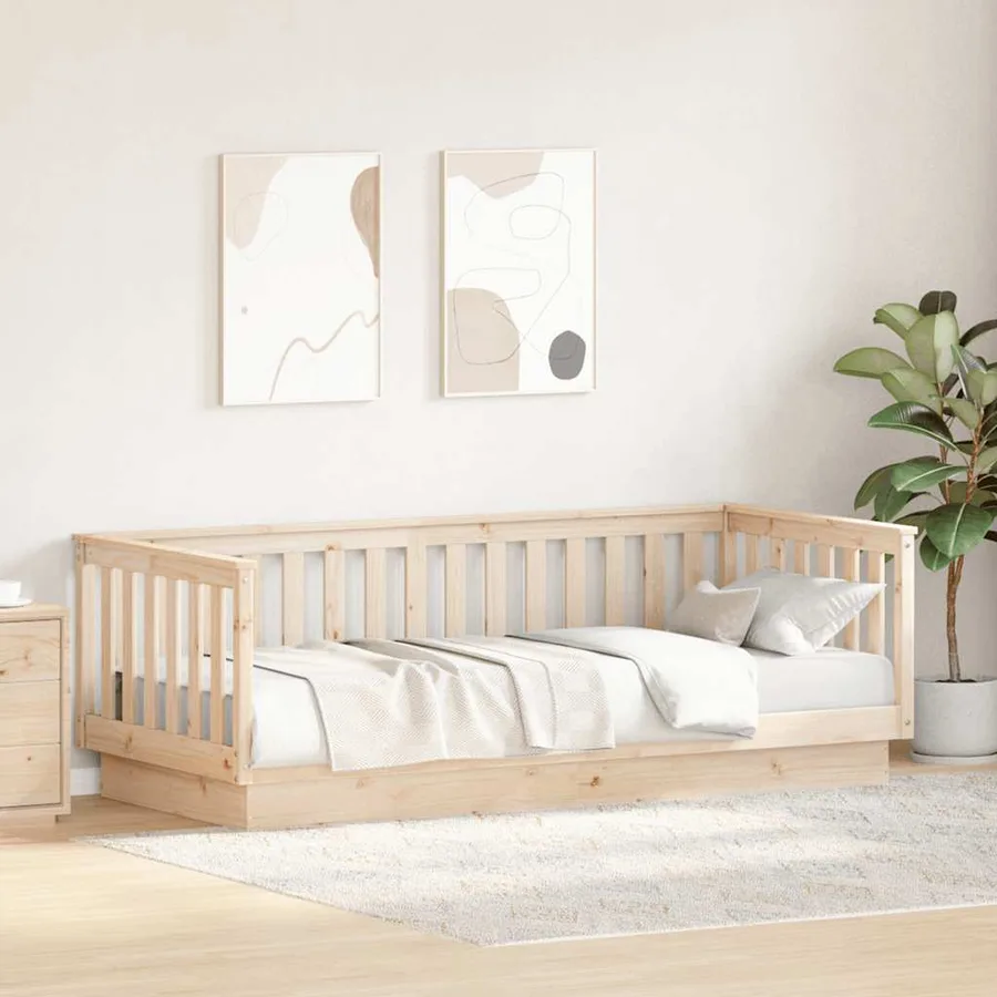 Lit de jour sans matelas 90x200 cm en pin massif - 3