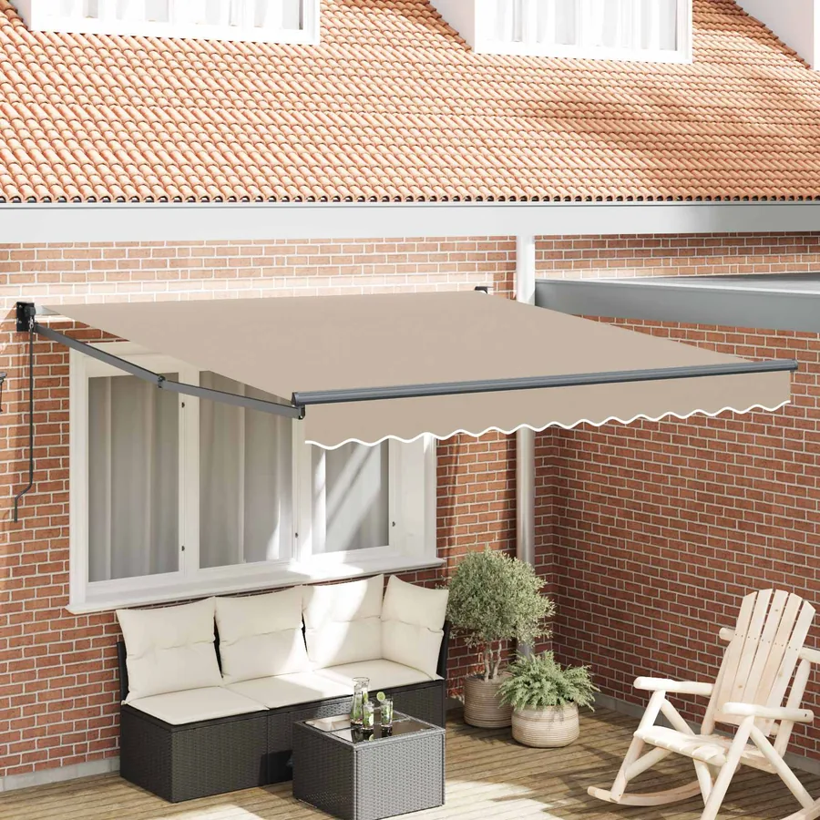 Auvent rétractable Beige 350 x 250 cm