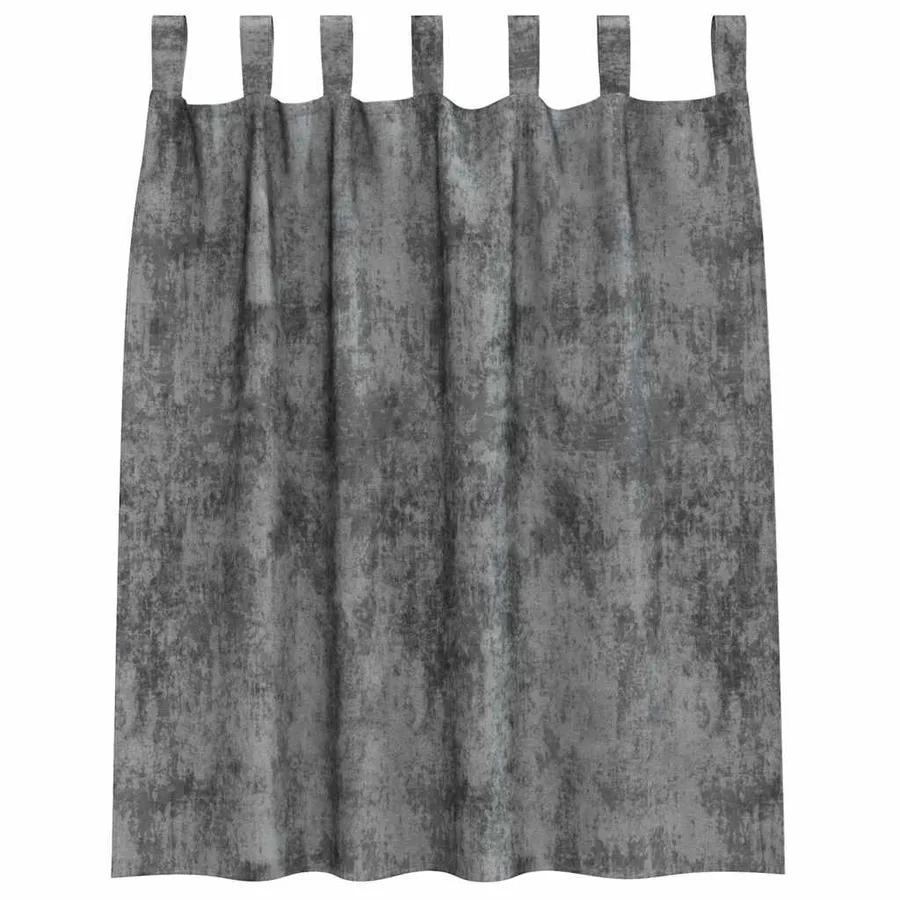 Rideaux en velours 2 pcs Gris 140 x 140 cm Velours - 4