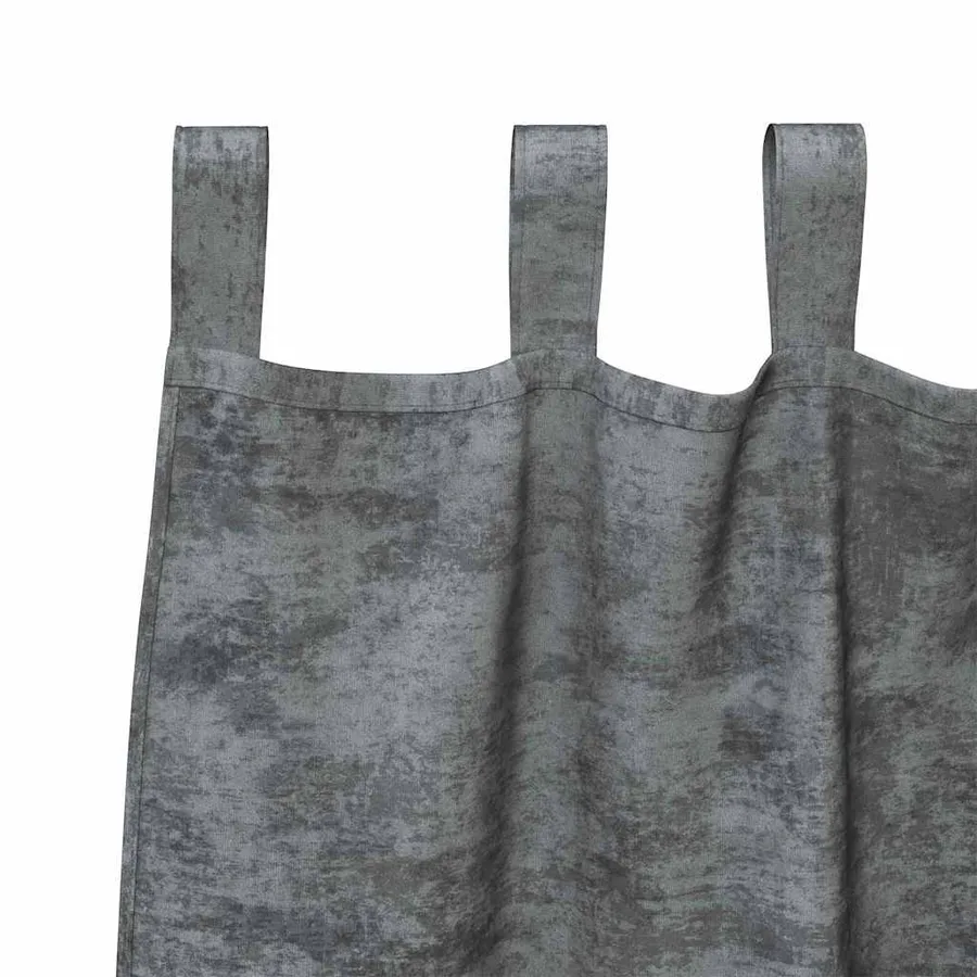Rideaux en velours 2 pcs Gris 140 x 140 cm Velours - 5