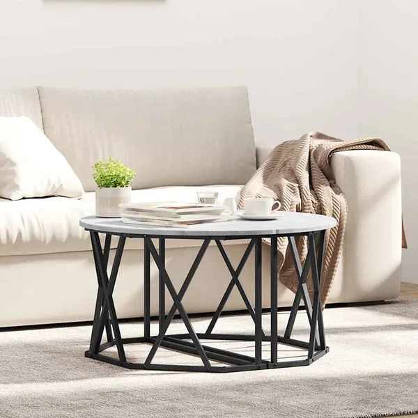 Table basse Gris Sonoma 80 x 80 x 42 cm