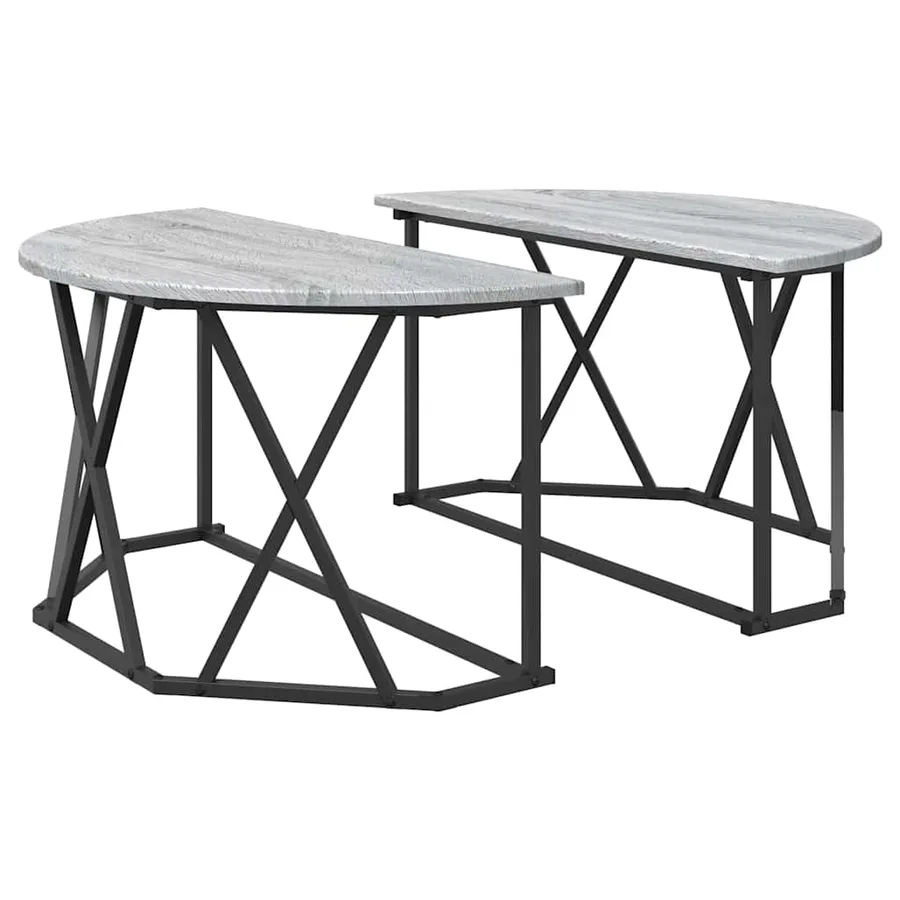 Table basse Gris Sonoma 80 x 80 x 42 cm - 2