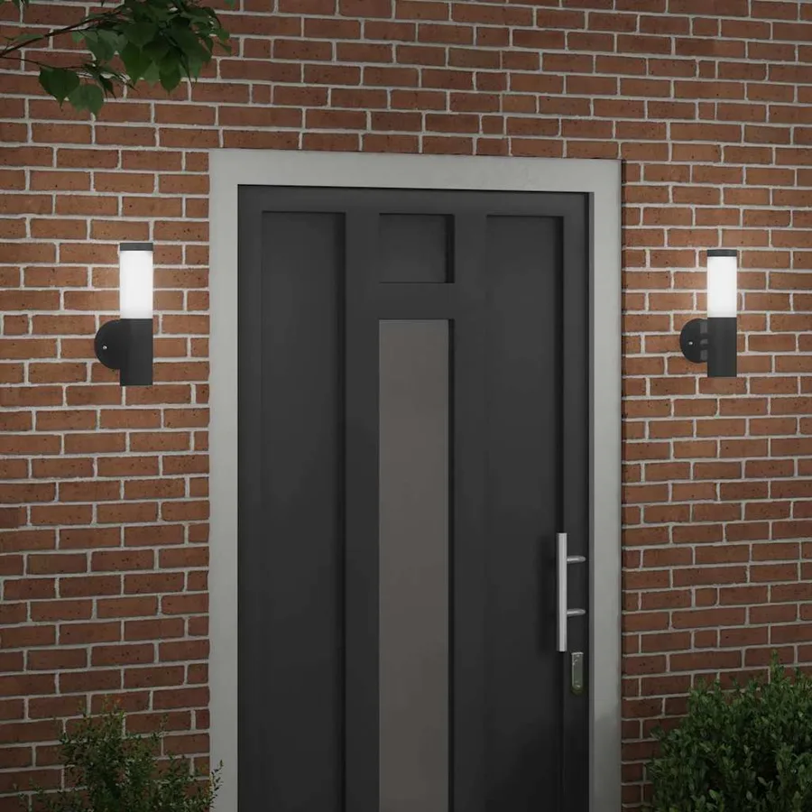 Applique Murale Extérieure 2 pcs Noir 15 x 7,5 x 33 cm - 3