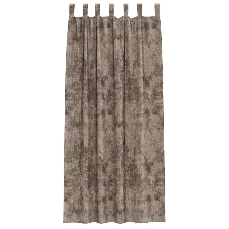 Rideaux en velours 2 pcs Cappuccino 260 x 140 cm Velours - 4