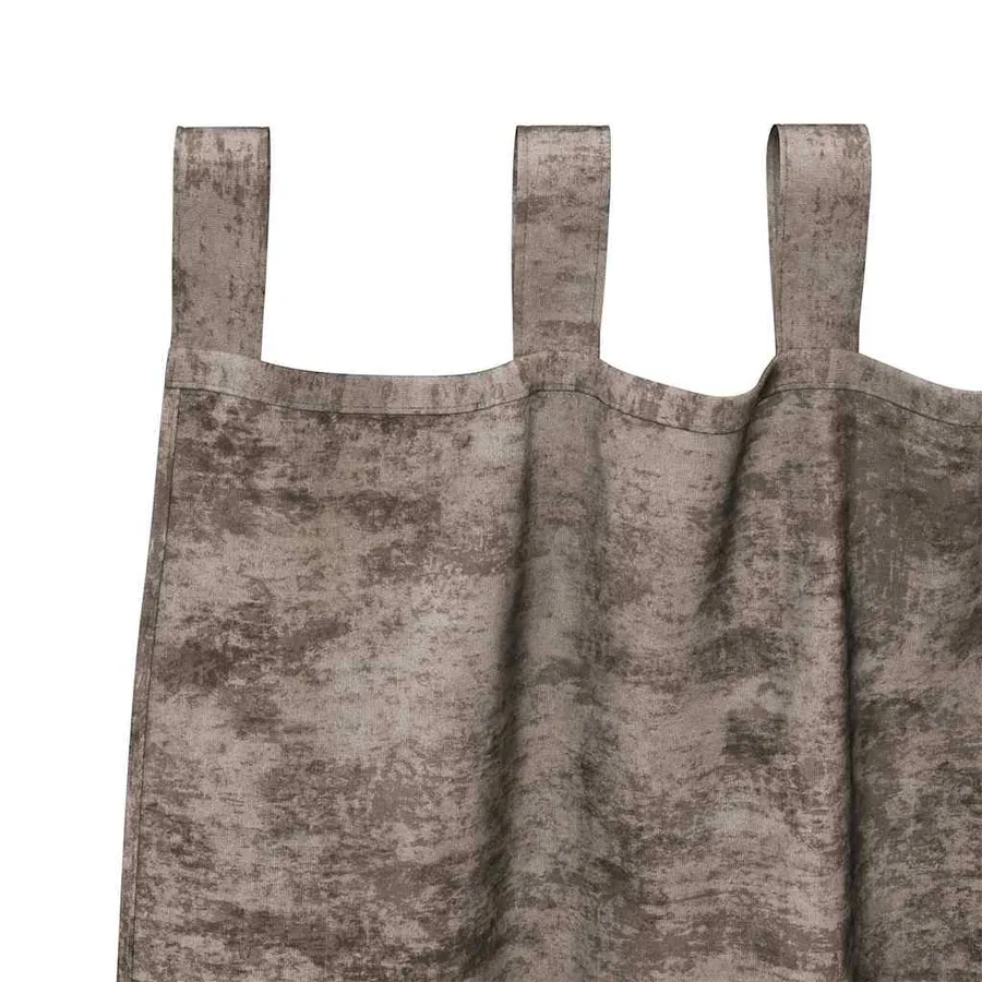 Rideaux en velours 2 pcs Cappuccino 260 x 140 cm Velours - 5