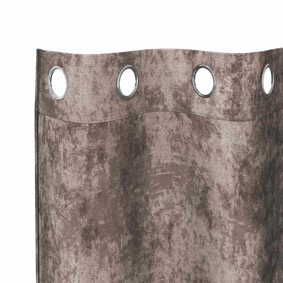 Rideaux en velours 2 pcs Cappuccino 225 x 140 cm Velours - 5