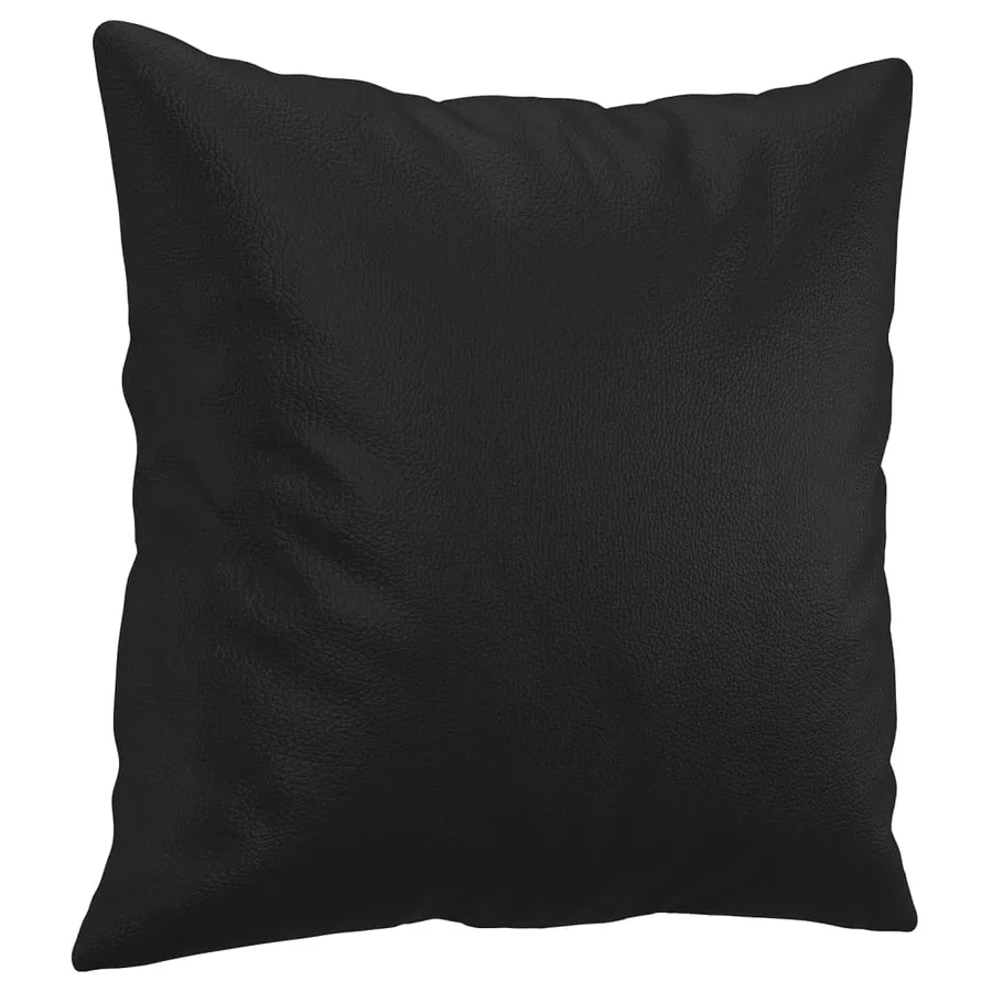 Ensemble de canapés 2 pcs avec coussins noir similicuir - 6