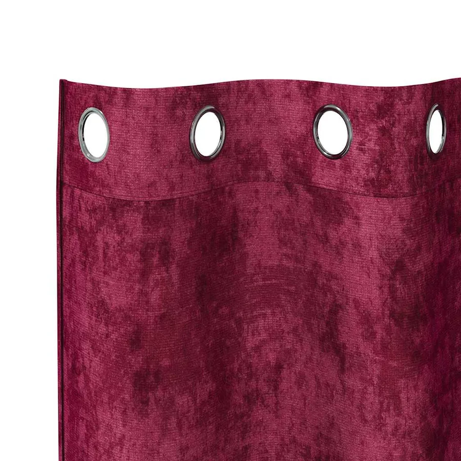 Rideaux en velours 2 pcs Bordeaux 260 x 140 cm Velours - 5