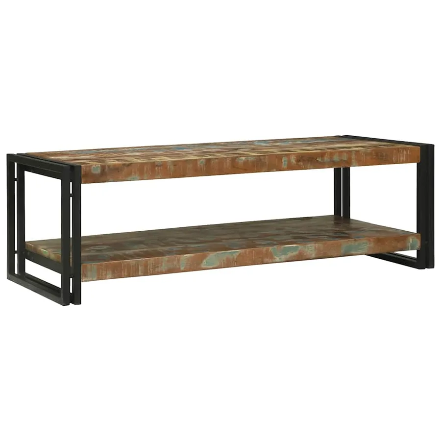 Table basse Multicolore 120 x 50 x 38 cm Bois Recyclé Solide - 2