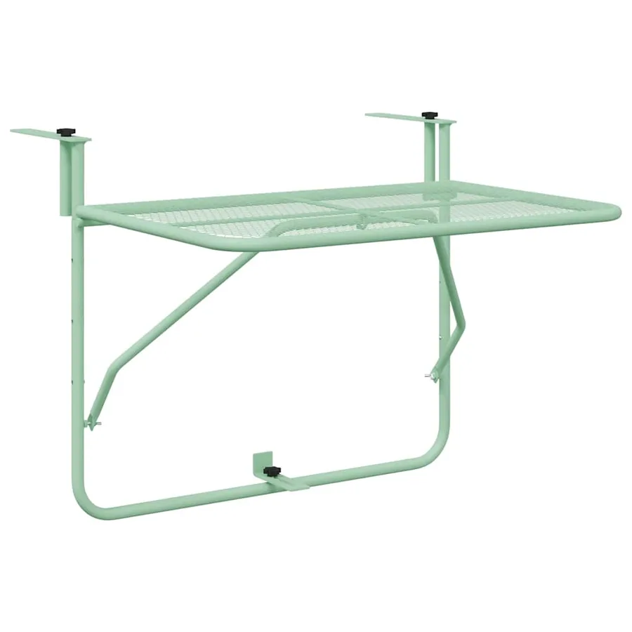 Table Suspendue de Balcon Vert menthe 60 x 39 x 65 cm Acier - 2