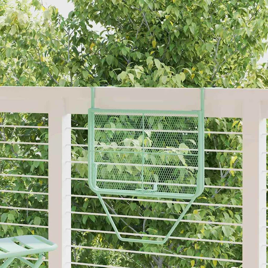 Table Suspendue de Balcon Vert menthe 60 x 39 x 65 cm Acier - 4