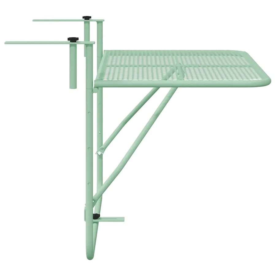 Table Suspendue de Balcon Vert menthe 60 x 39 x 65 cm Acier - 7