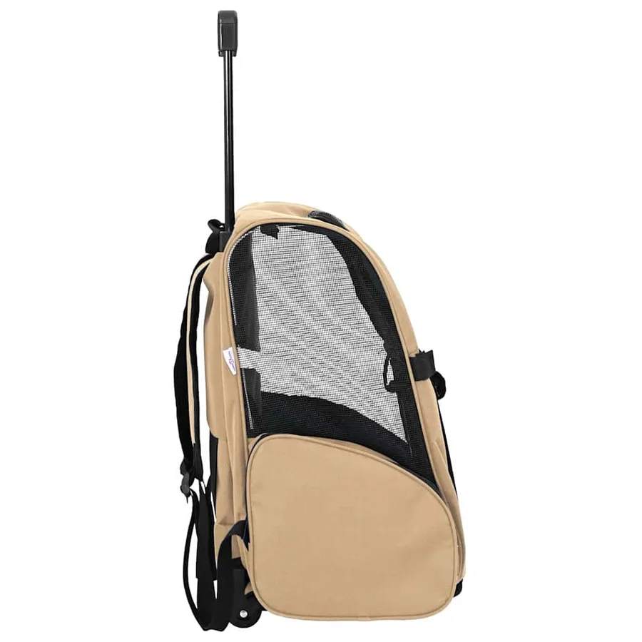 Chariot pour animaux de compagnie 3 en 1 Design Sable 48 x 32 x (57-106) cm Tissu Oxford - 5
