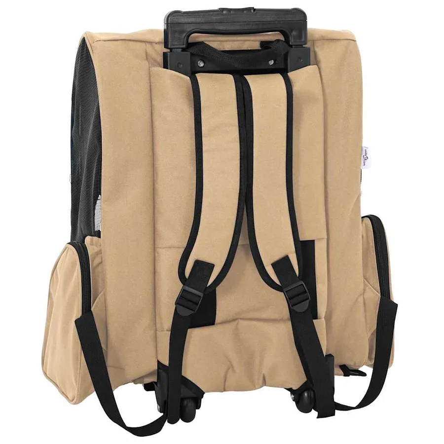 Chariot pour animaux de compagnie 3 en 1 Design Sable 48 x 32 x (57-106) cm Tissu Oxford - 6