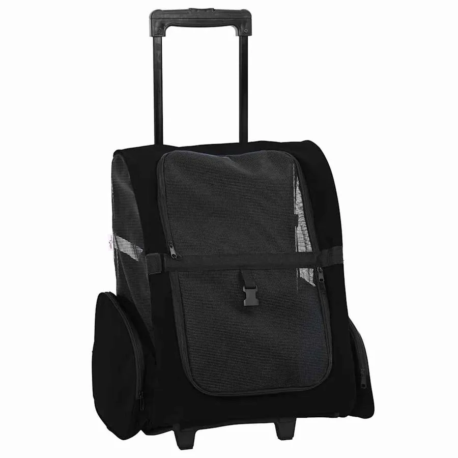 Chariot pour animaux de compagnie 3 en 1 Design Noir 48 x 32 x (57-106) cm Tissu Oxford - 2