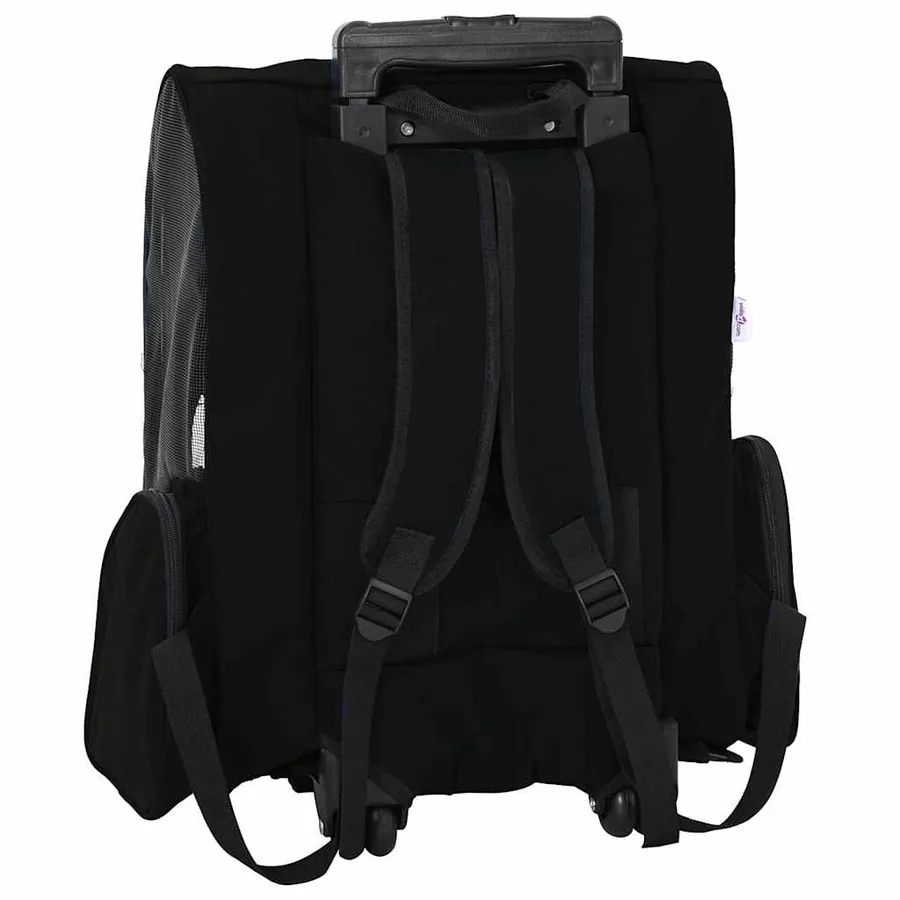 Chariot pour animaux de compagnie 3 en 1 Design Noir 48 x 32 x (57-106) cm Tissu Oxford - 6