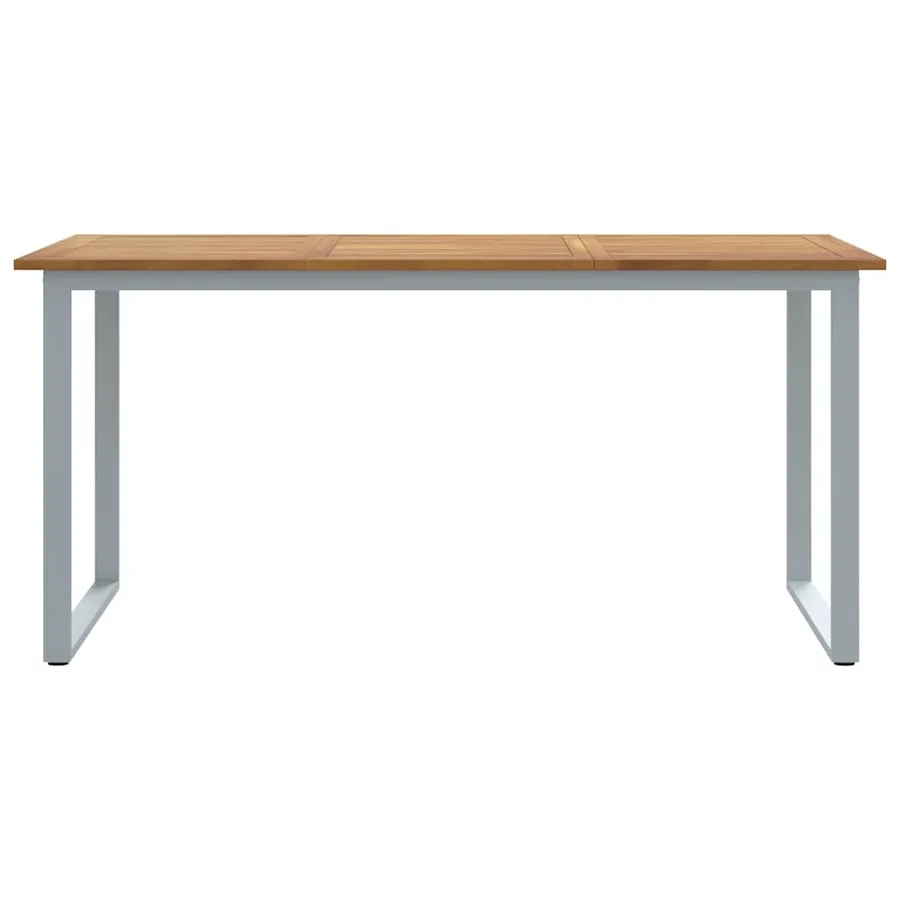 Table de Jardin Gris 160 x 80 x 75 cm Bois d'Acacia Massif - 5