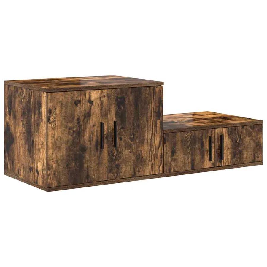 Armoire de rangement 2 pcs Chêne fumé 127 x 41 x 40 cm - 5