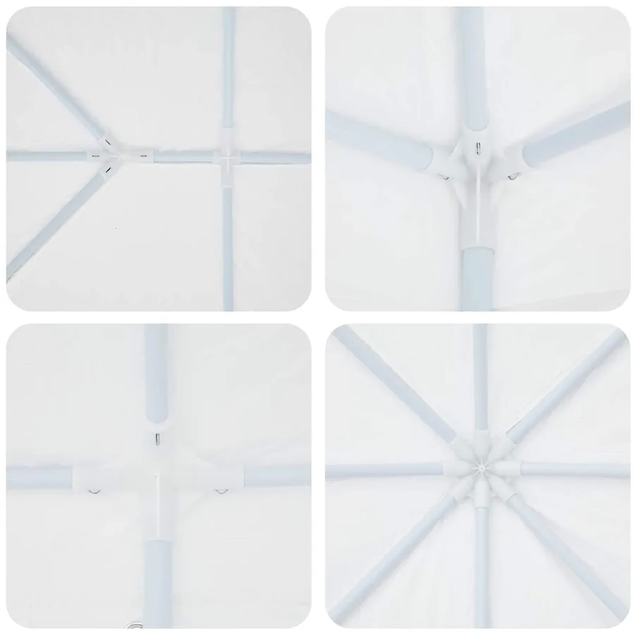 Tente de fête Blanc 400 x 400 x 266 cm Polyéthylène - 6