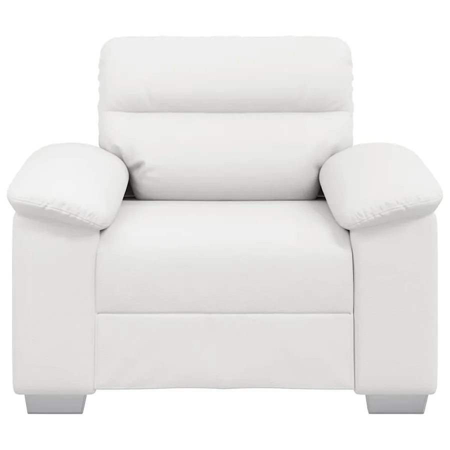 Fauteuil canapé blanc 100x81x84 cm en similicuir - 4