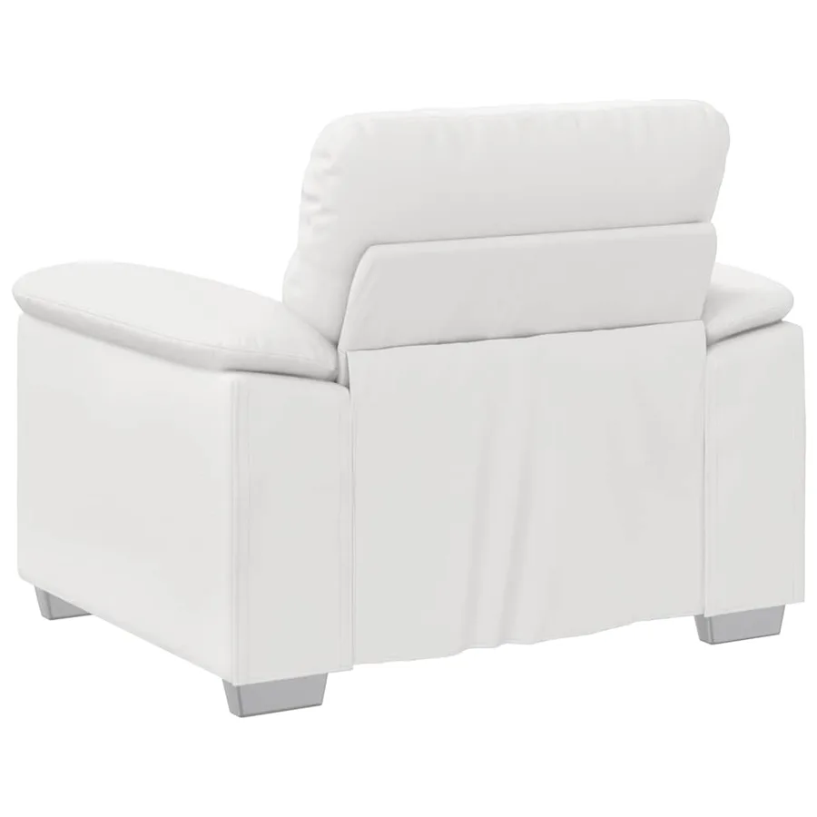Fauteuil canapé blanc 100x81x84 cm en similicuir - 6