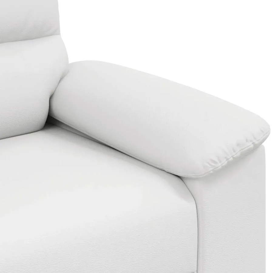 Fauteuil canapé blanc 100x81x84 cm en similicuir - 7