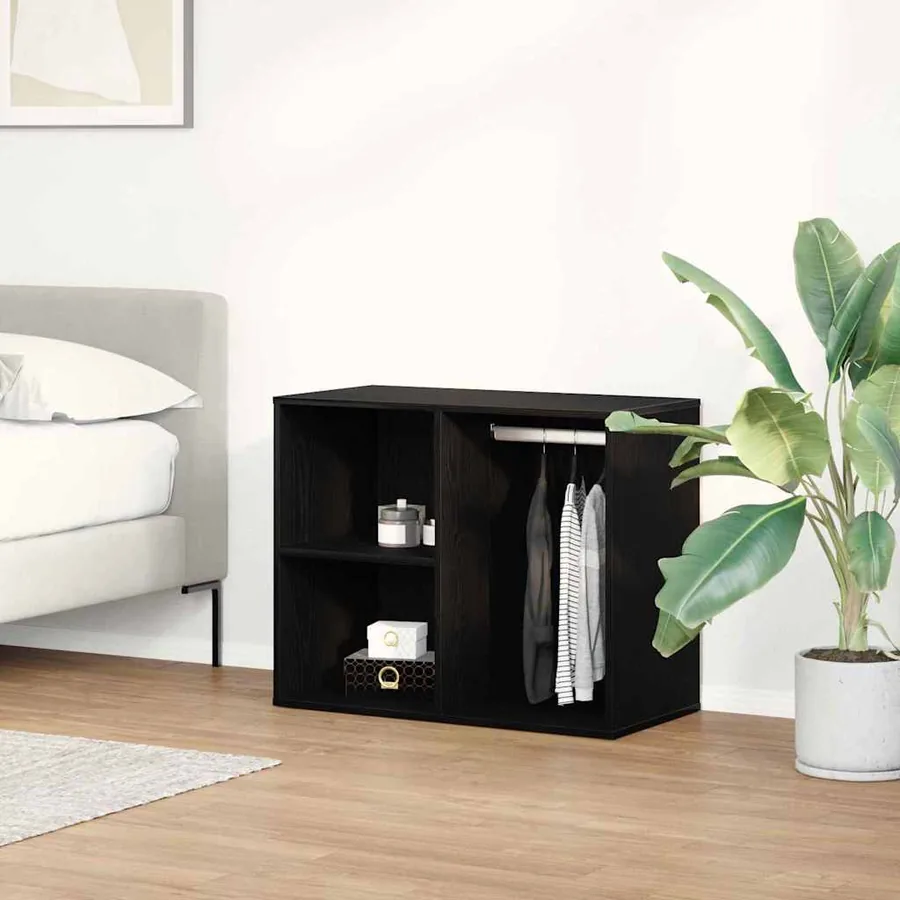 Cabinet de Cosmétiques avec étagère Chêne noir 80 x 40 x 65 cm