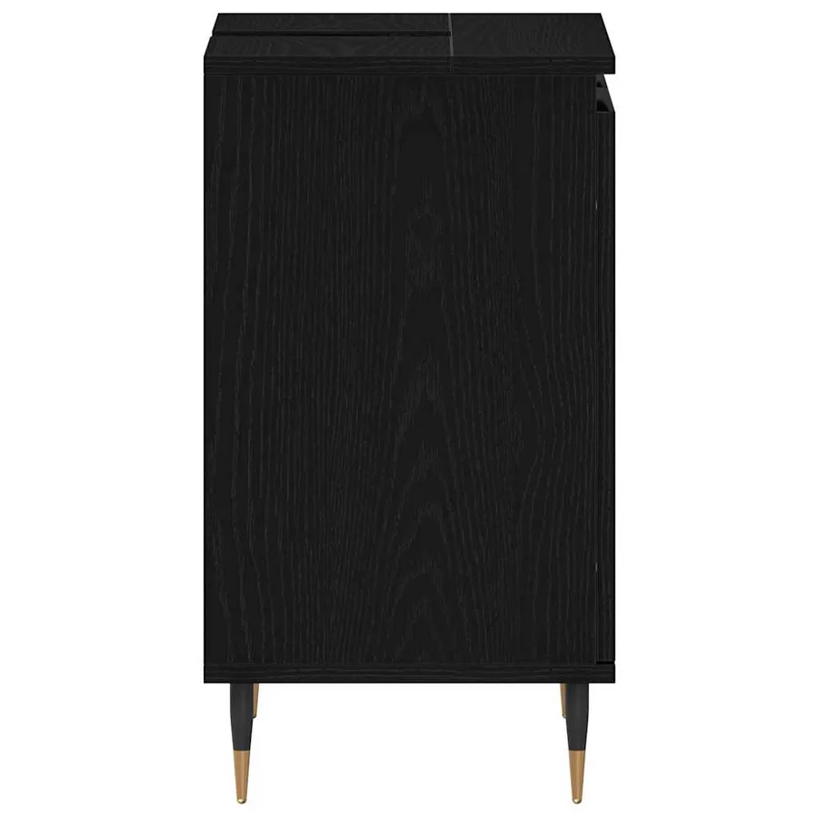 Meuble de Lavabo de Salle de Bain Chêne noir 58 x 33 x 60 cm - 7