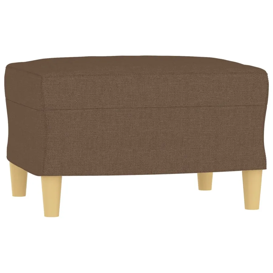 Ensemble de canapés 3 pcs avec coussins marron tissu - 5