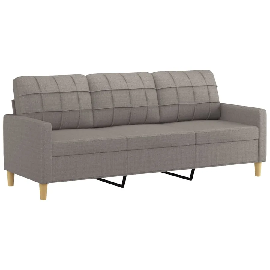 Ensemble de canapés 4 pcs avec coussins taupe tissu - 5