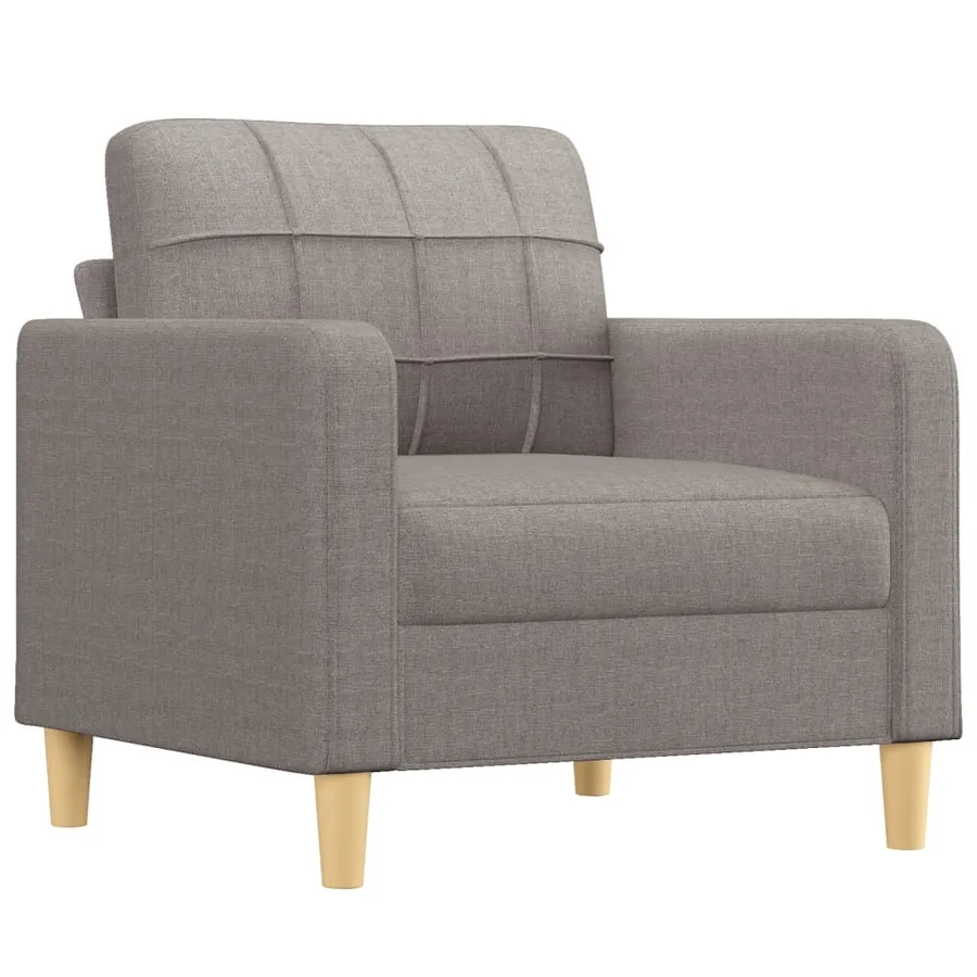 Ensemble de canapés 3 pcs avec coussins taupe tissu - 3