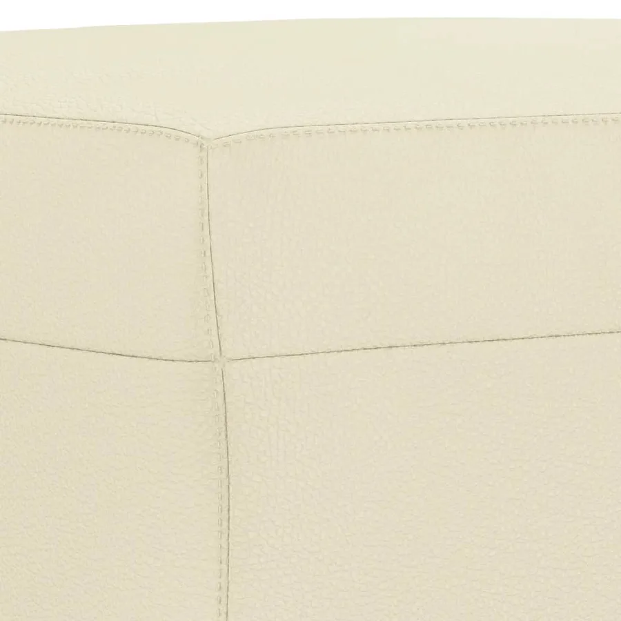 Ensemble de canapés 3 pcs avec coussins crème similicuir - 9