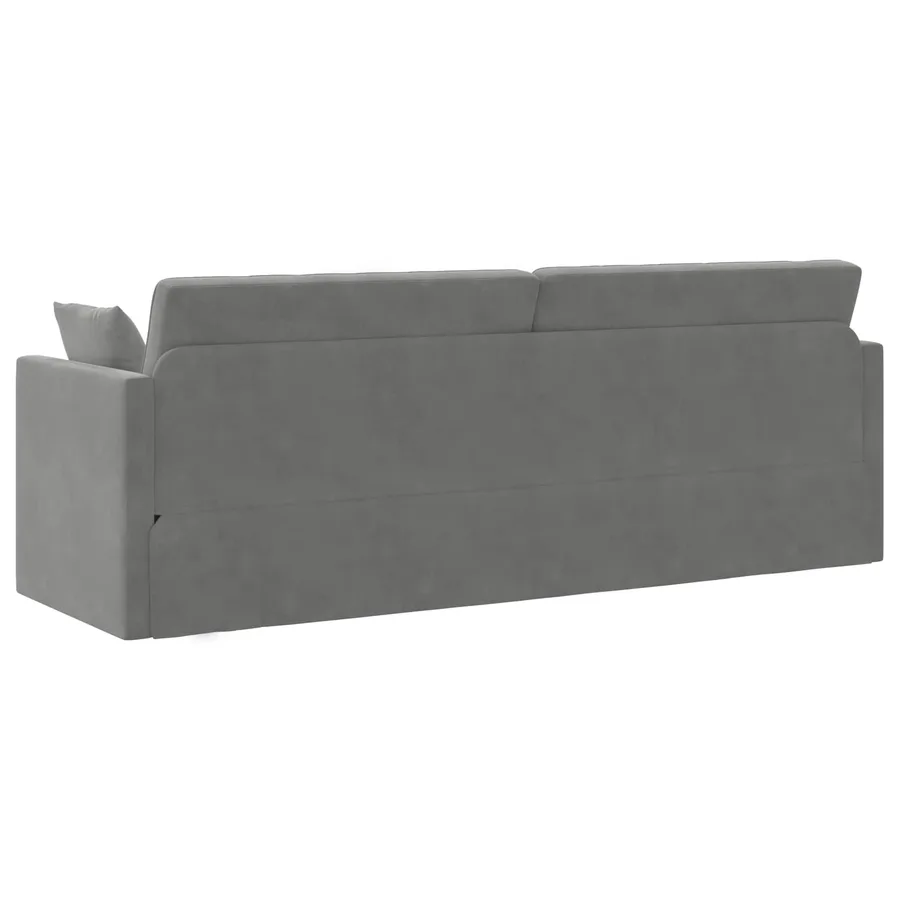 Canapé-lit au sol Gris foncé 213 x 70 x 77 cm Velours - 7