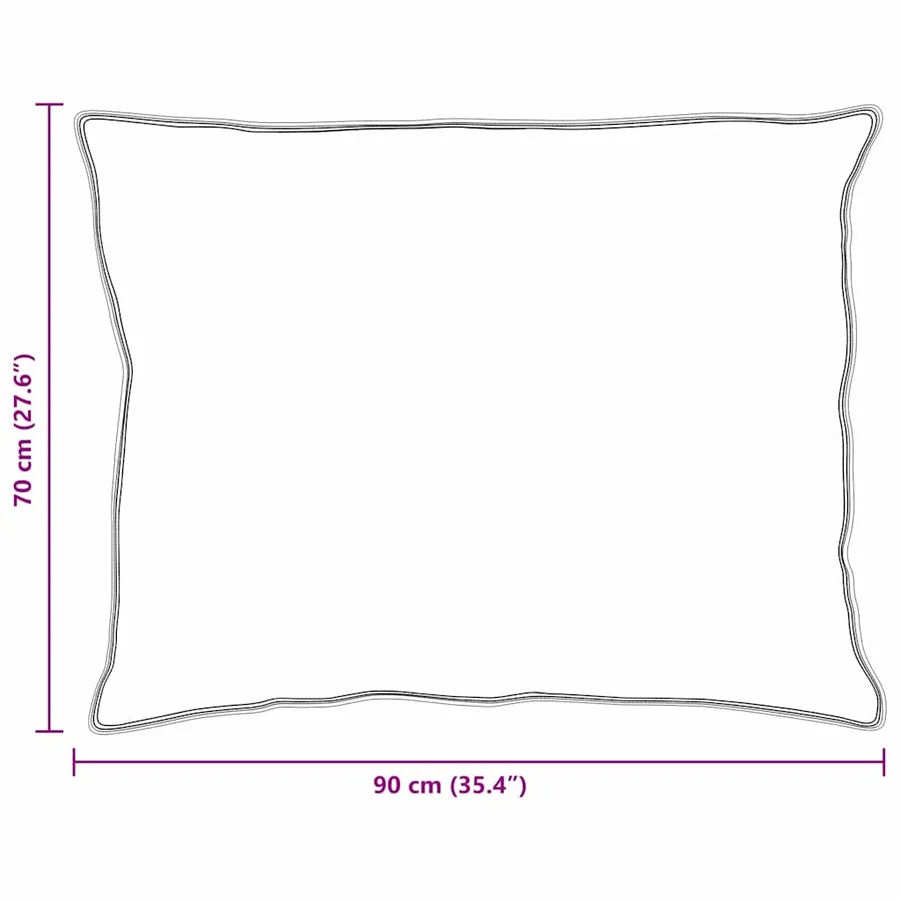 Oreiller avec oreiller 2 pcs Blanc 70 x 90 cm Coton - 8