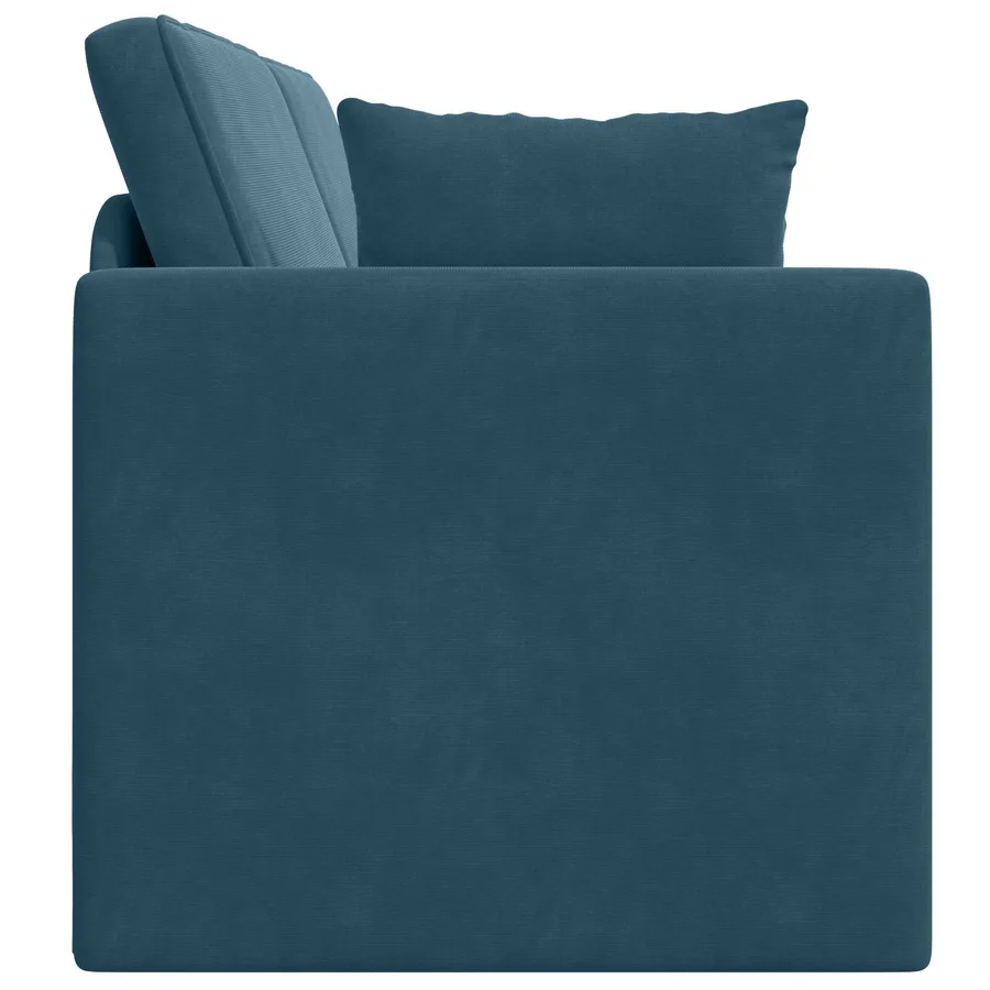 Canapé-lit au sol Bleu 213 x 70 x 77 cm Velours - 6