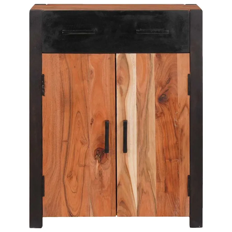 Buffet avec tiroir Marron 55 x 30 x 75 cm Bois d'Acacia Massif - 5
