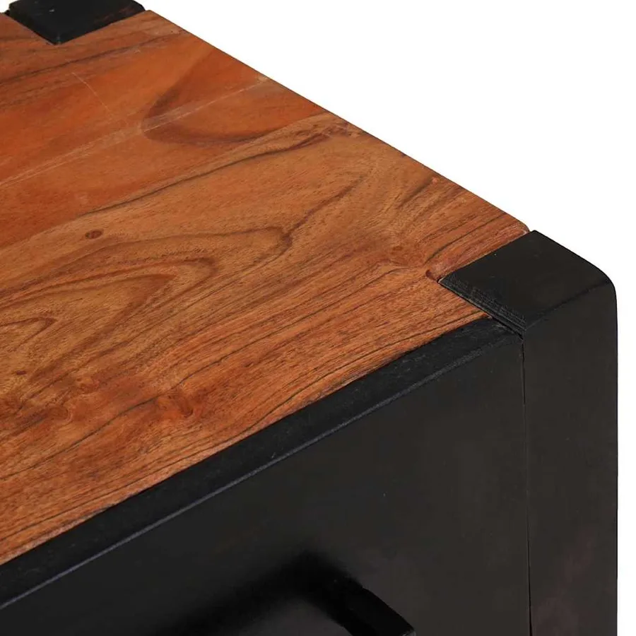 Buffet avec tiroir Marron 55 x 30 x 75 cm Bois d'Acacia Massif - 8