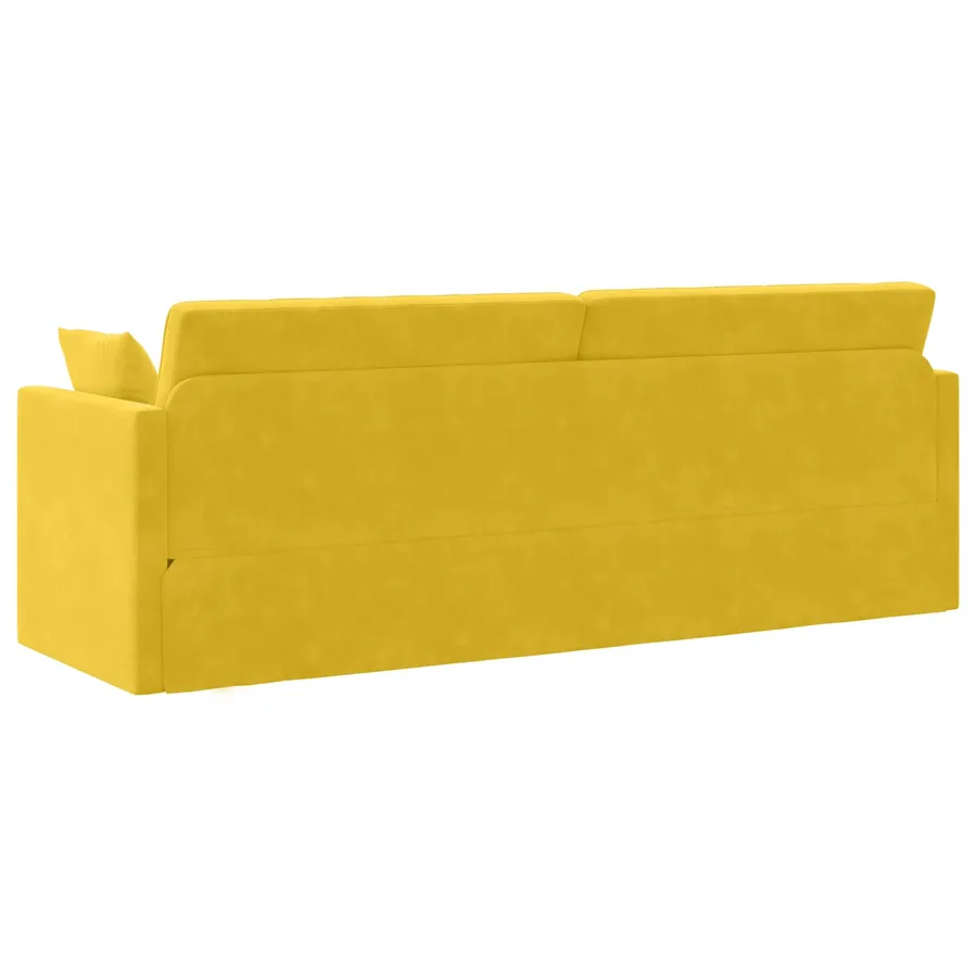 Canapé-lit au sol Jaune 213 x 70 x 77 cm Velours - 7