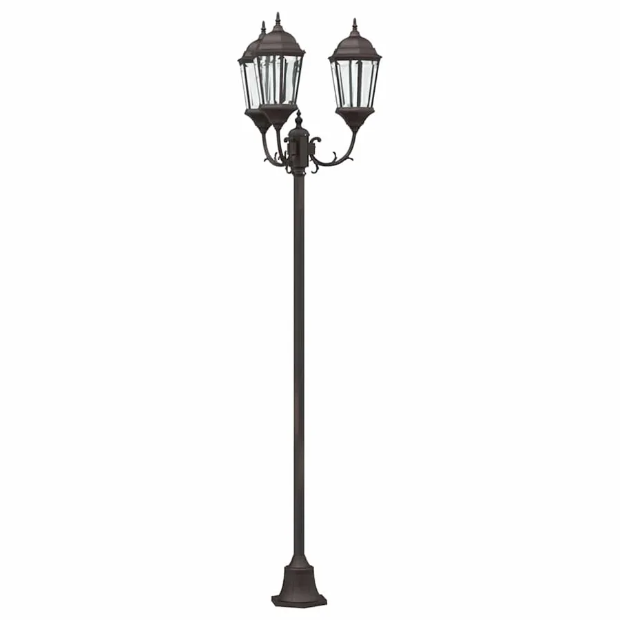 Lumière de jardin Bronze 57 x 49 x 241 cm Aluminium et verre - 2