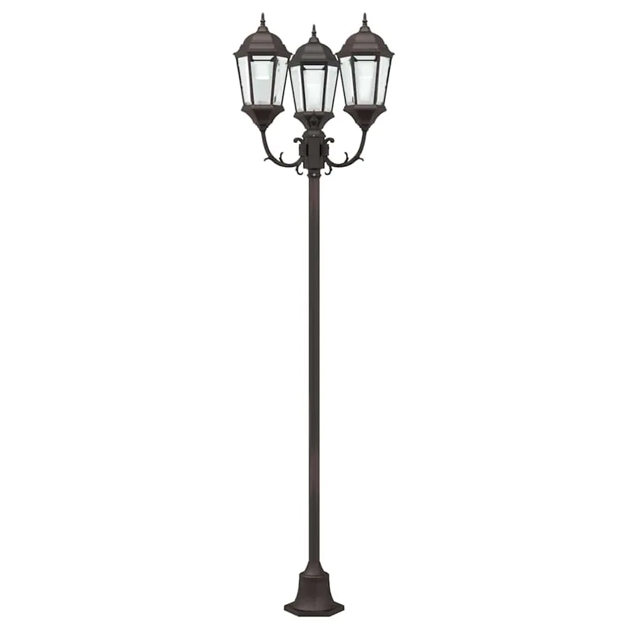 Lumière de jardin Bronze 57 x 49 x 241 cm Aluminium et verre - 4
