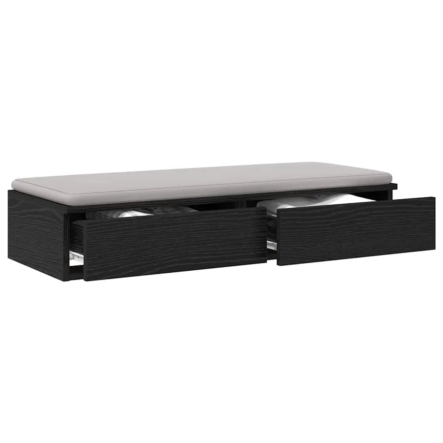 Tiroirs de lit Chêne noir 90 x 36,5 x 16,5 cm Bois d'ingénierie - 3