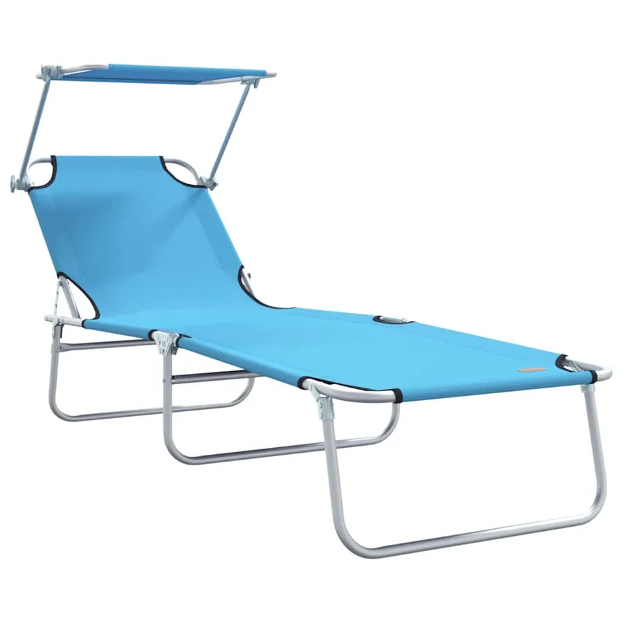 Transat 2 pcs Bleu vif 58 x 188 x 77cm Polyester - 4