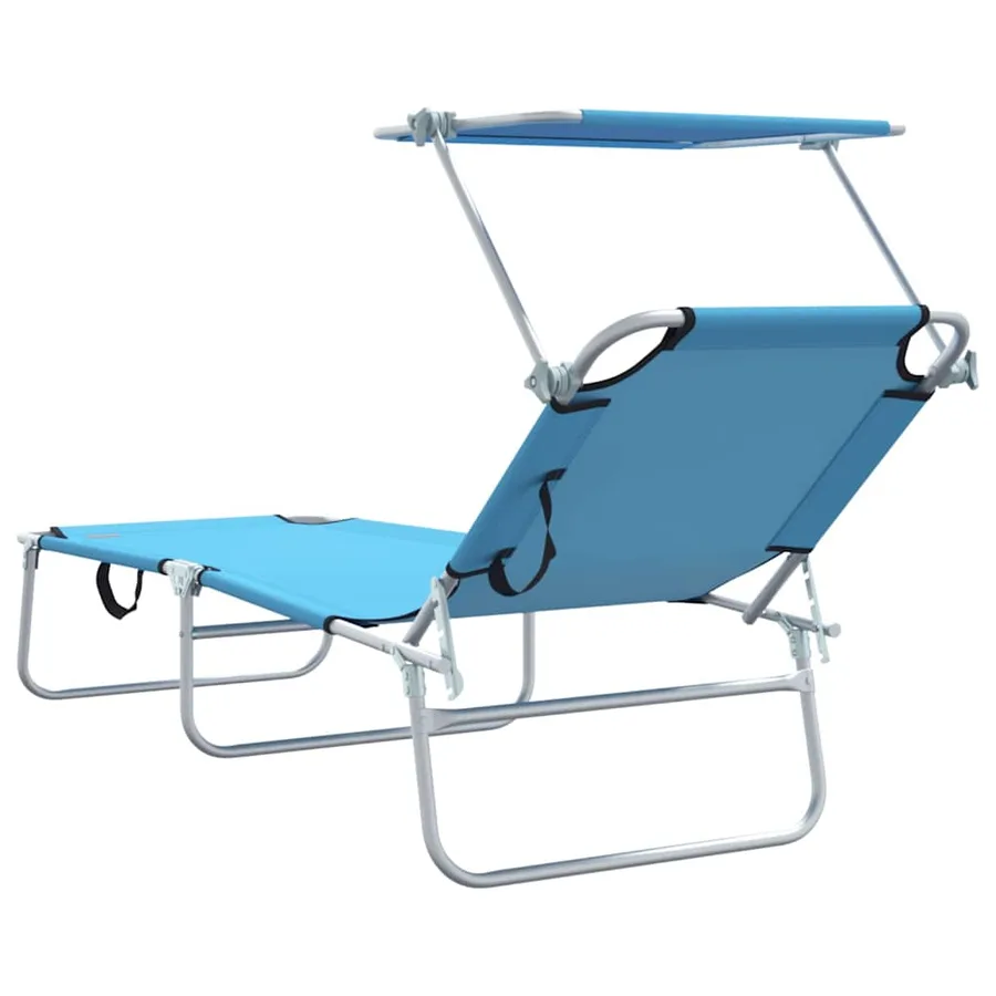 Transat 2 pcs Bleu vif 58 x 188 x 77cm Polyester - 7