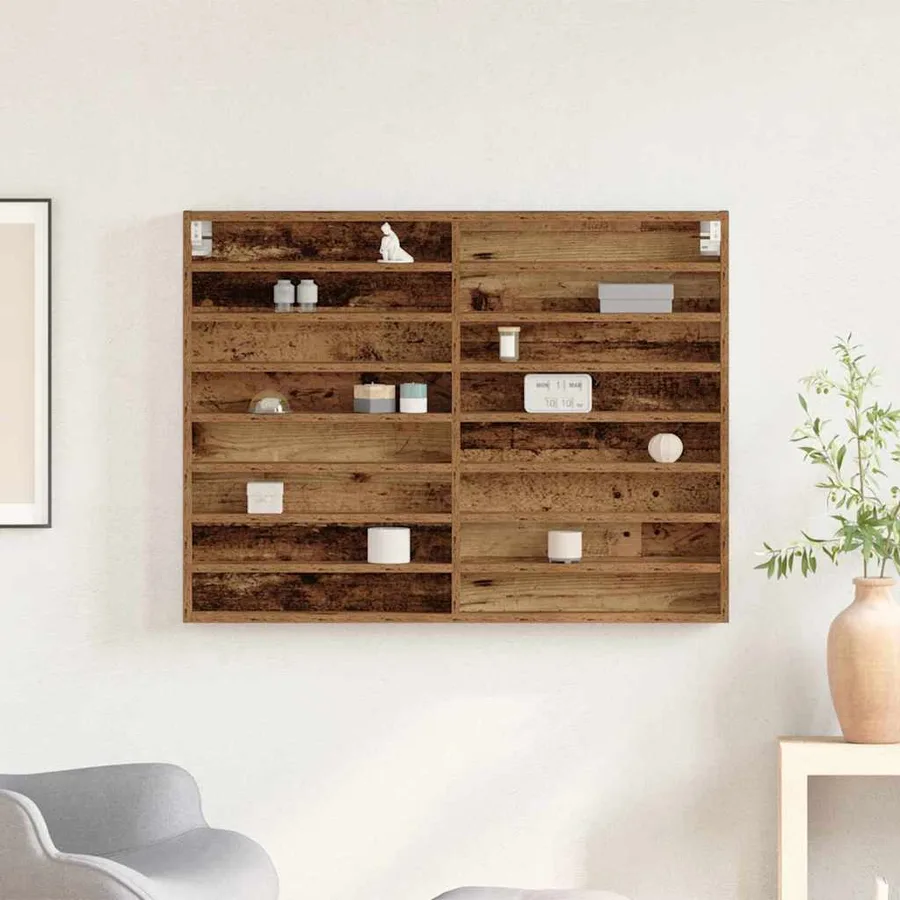 Vitrine Bois ancien 100 x 8,5 x 75 cm Bois d'ingénierie - 4