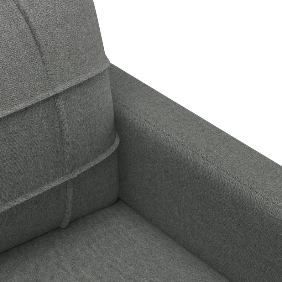 Ensemble de canapés 4 pcs coussins gris foncé tissu - 9