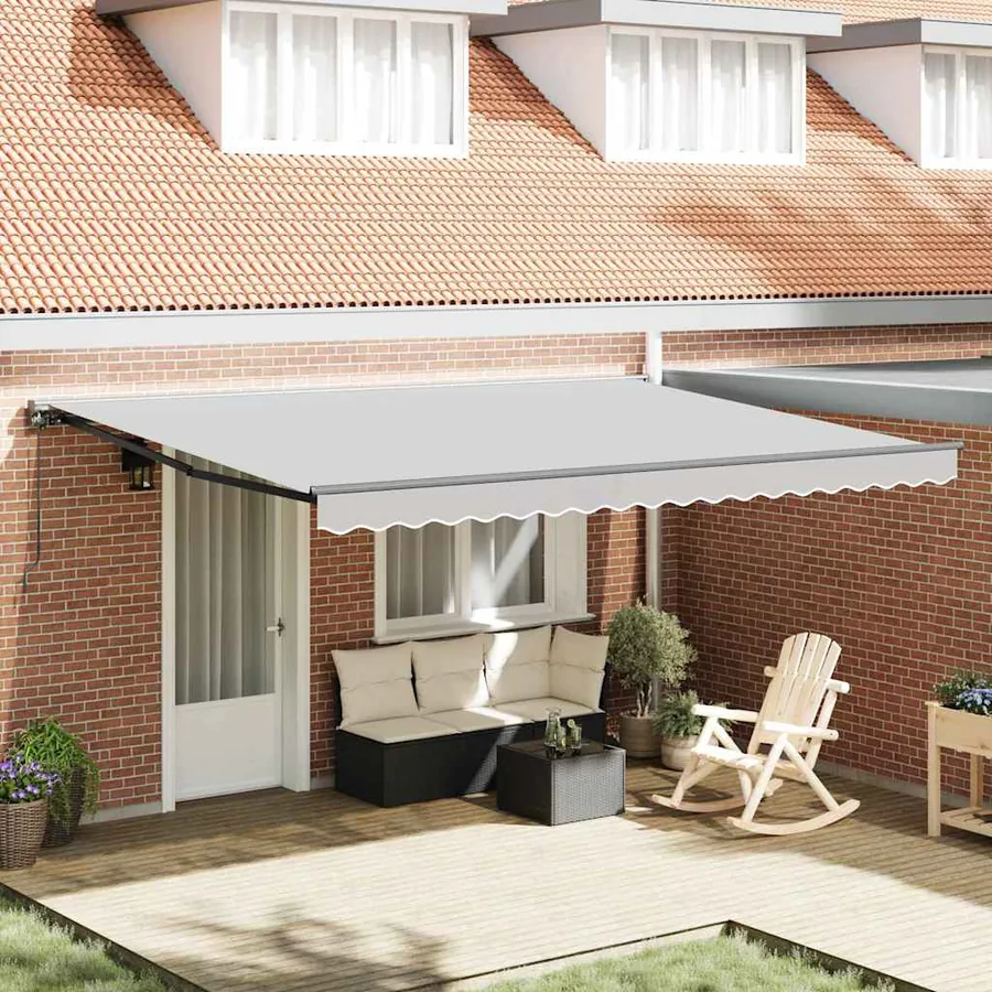 Cadre d'auvent Réglable Anthracite 5 x 3 m Acier