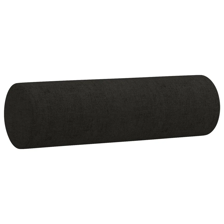 Ensemble de canapés 3 pcs avec coussins noir tissu - 7